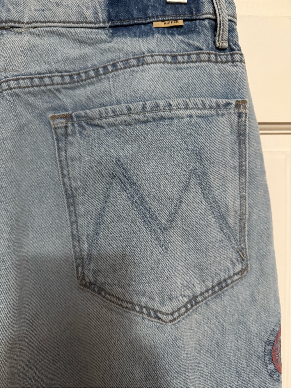 MOTHER Maven Jeans in Sneak Wash with Floral Side Print - Picture 7 of 11